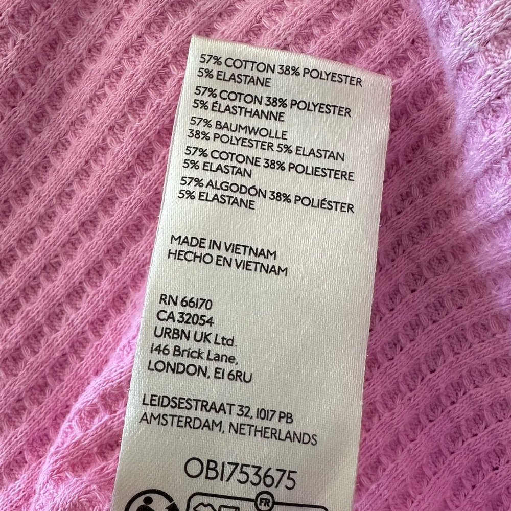 We The Free Pink Coraline Waffle Thermal Top Small - Picture 7 of 8